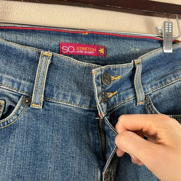 SO NWT Vintage Wide Waist Hipster Flare Jeans Size 7 Short JR Girls  Wide Leg - Picture 6 of 8